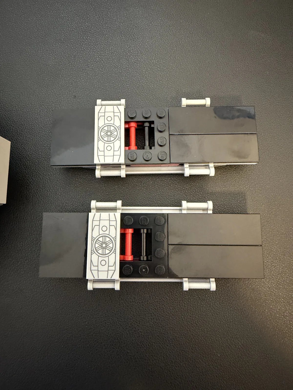 LEGO 75421 Darth Vader's TIE Fighter — build step 8, the wing panels