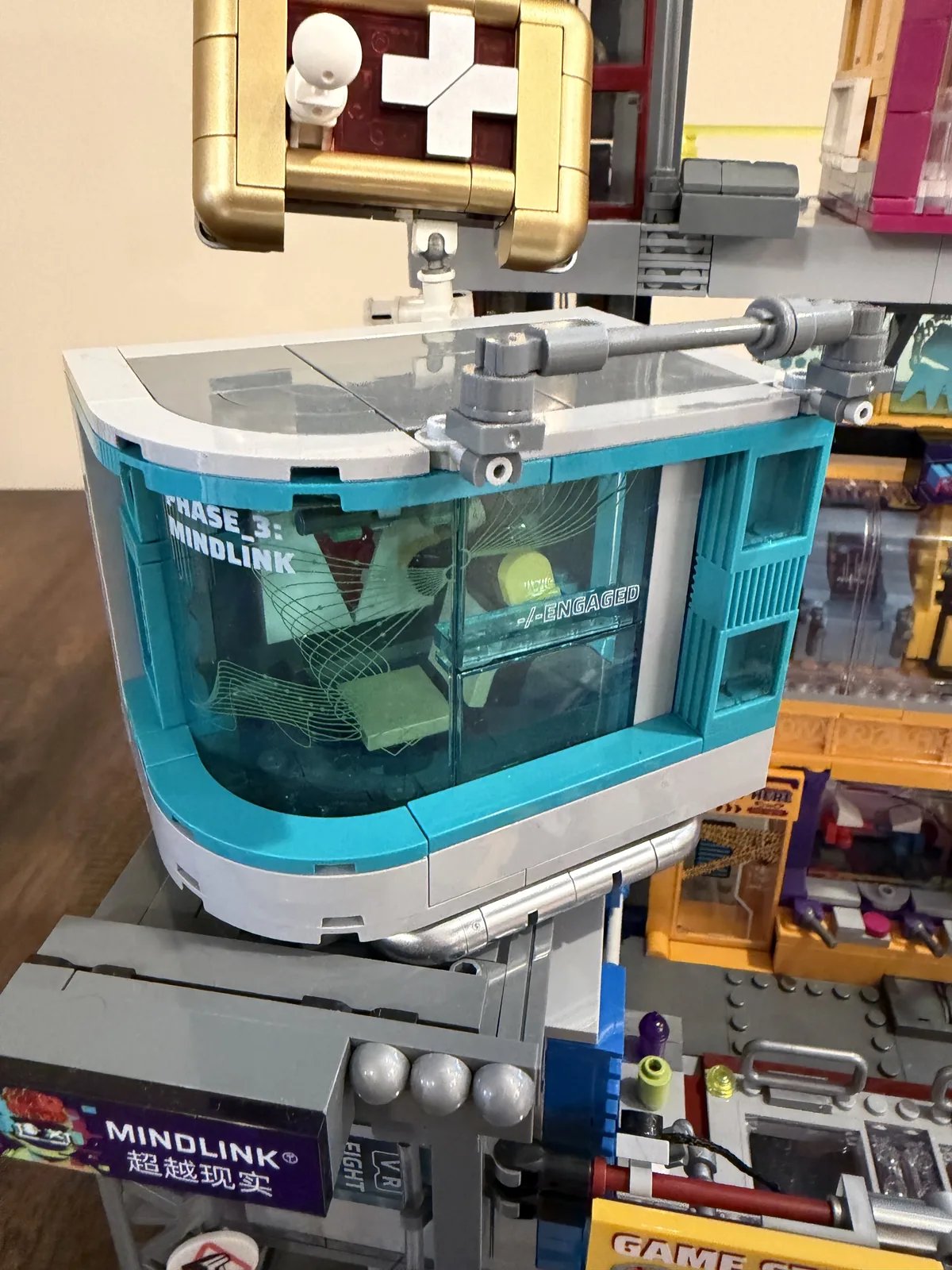 Lumibricks Cyberpunk Game Stack — completed section detail