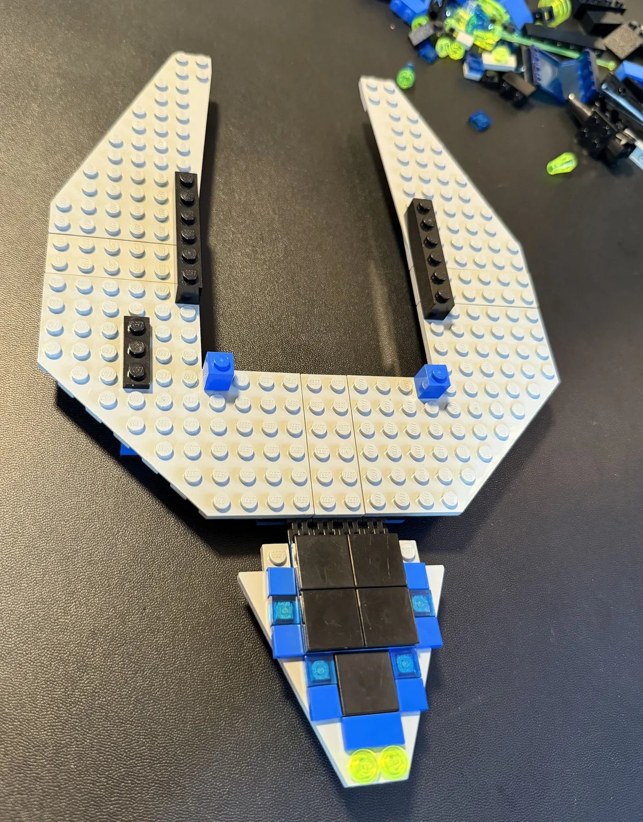 LEGO 1789 Star Hawk II — early stage of the build