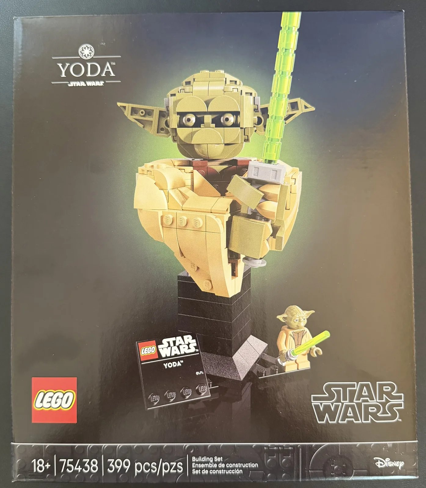 LEGO 75438 Star Wars Yoda Bust — retail box front