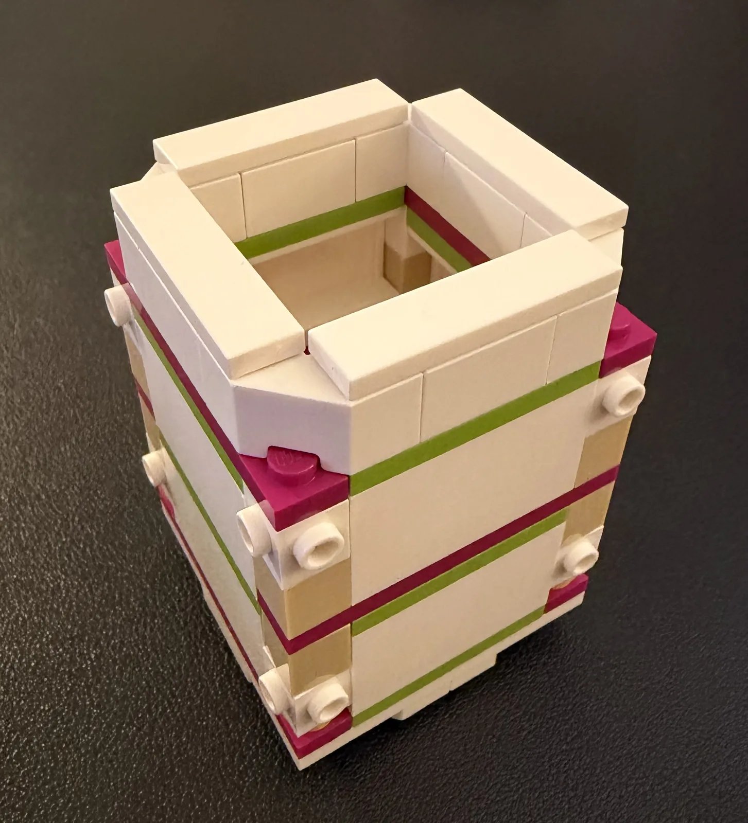 LEGO 40816 Decorative Easter Egg — mid build, frame and shell