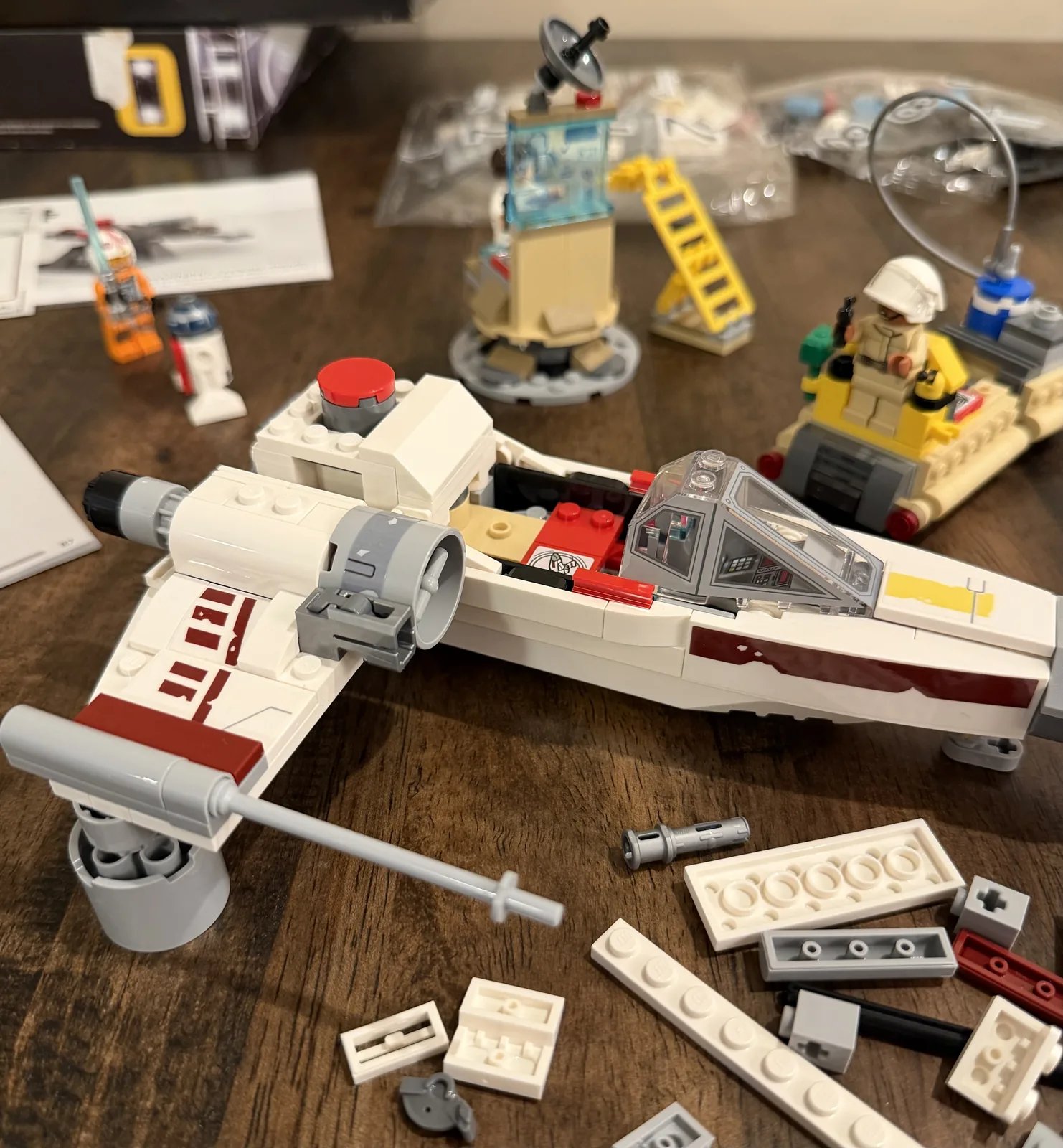 LEGO 75423 X-Wing fuselage taking shape