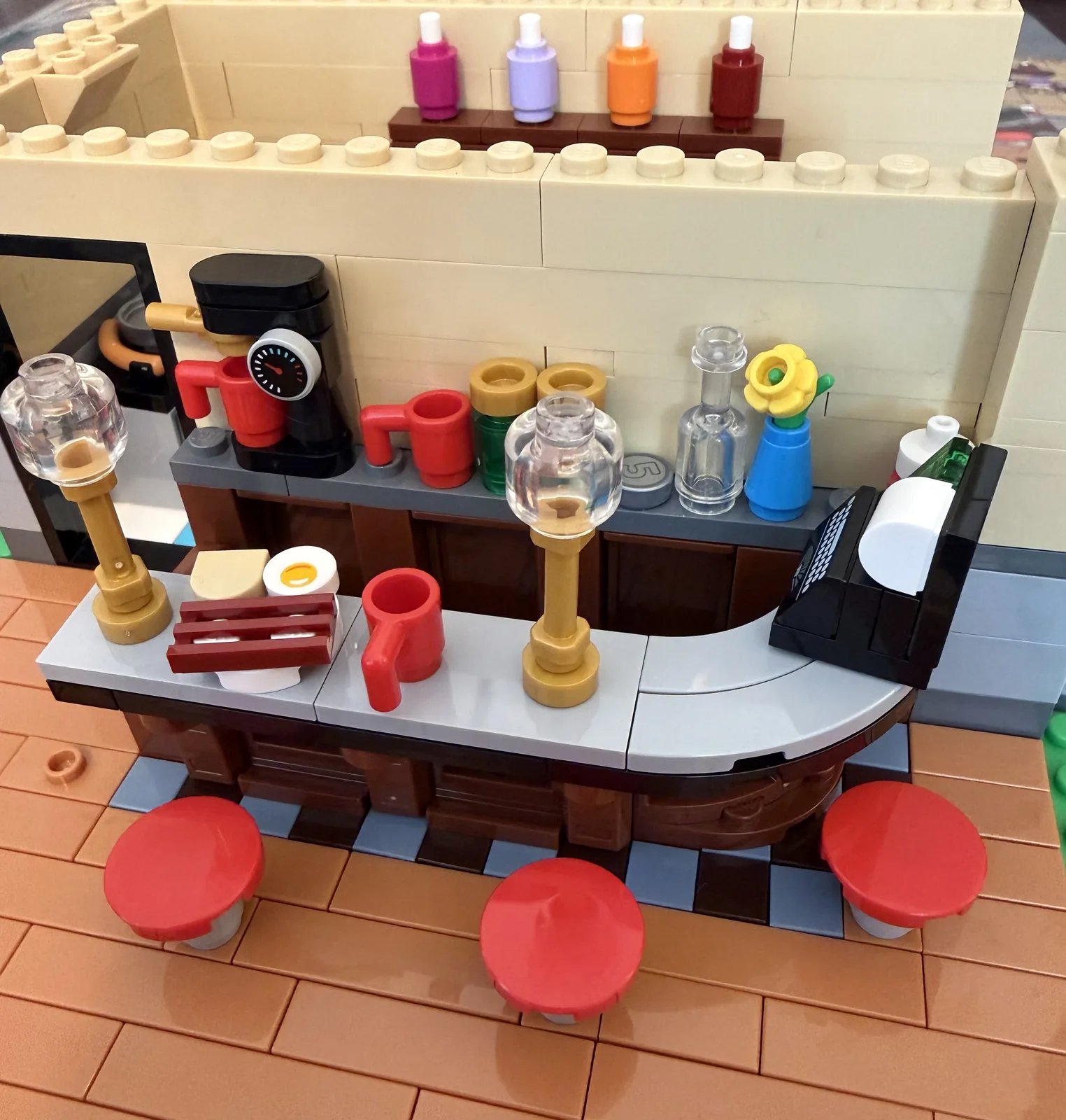 LEGO 10350 Tudor Corner — inn bar detail