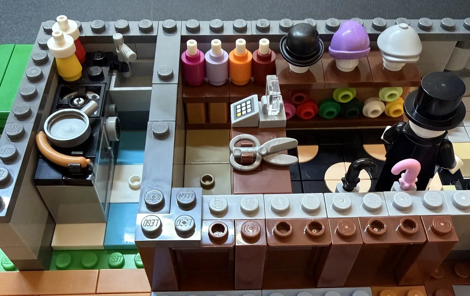 LEGO 10350 Tudor Corner — shop and kitchen