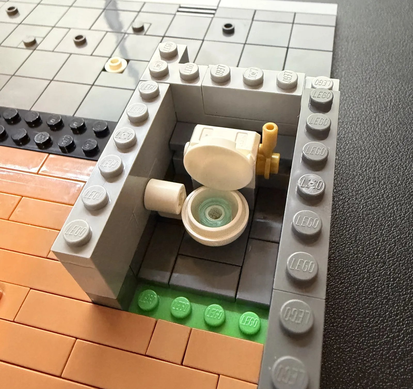LEGO 10350 Tudor Corner — concealed bathroom