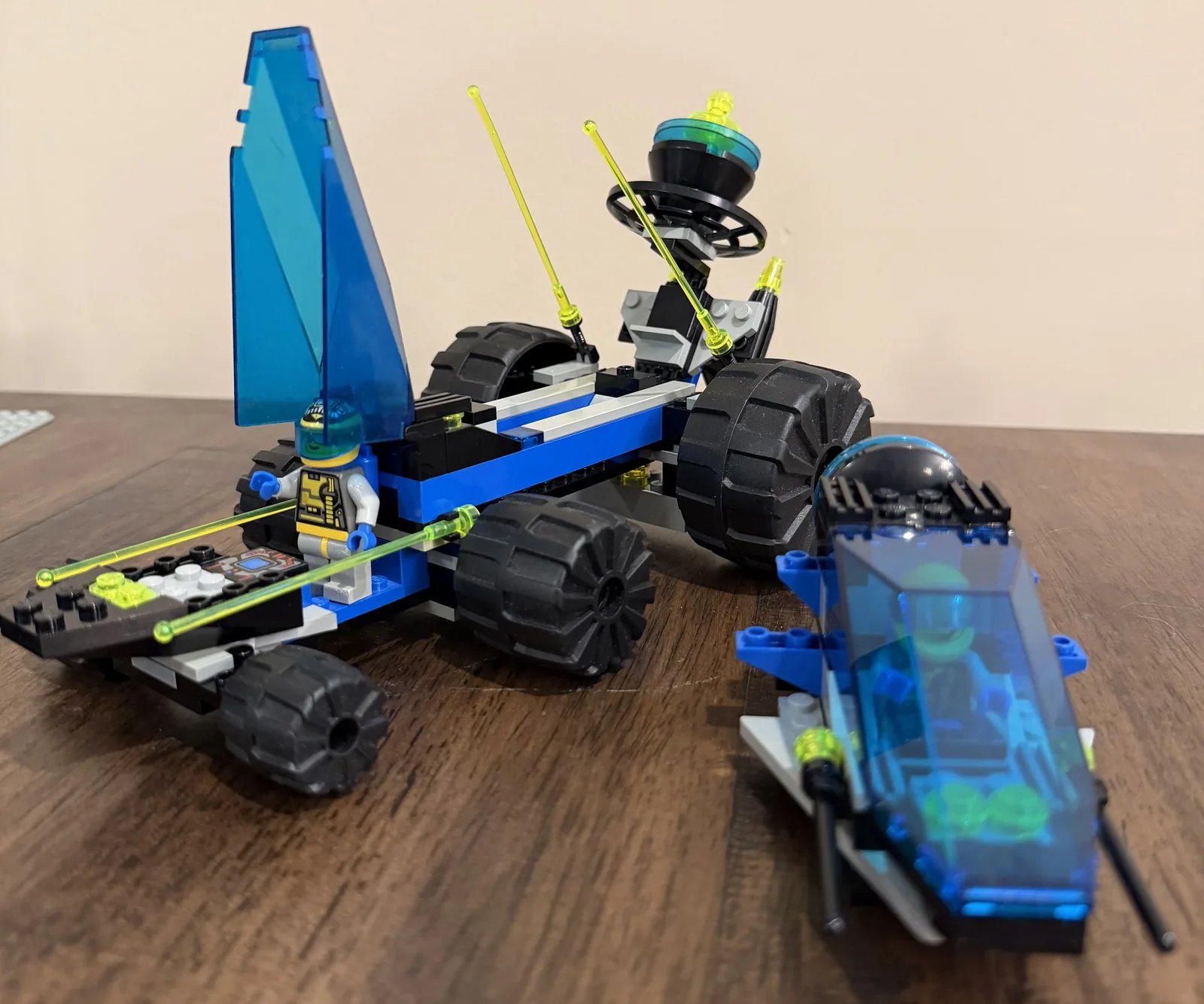 LEGO 1787 Crater Cruiser — finished build, rear view with thrusters