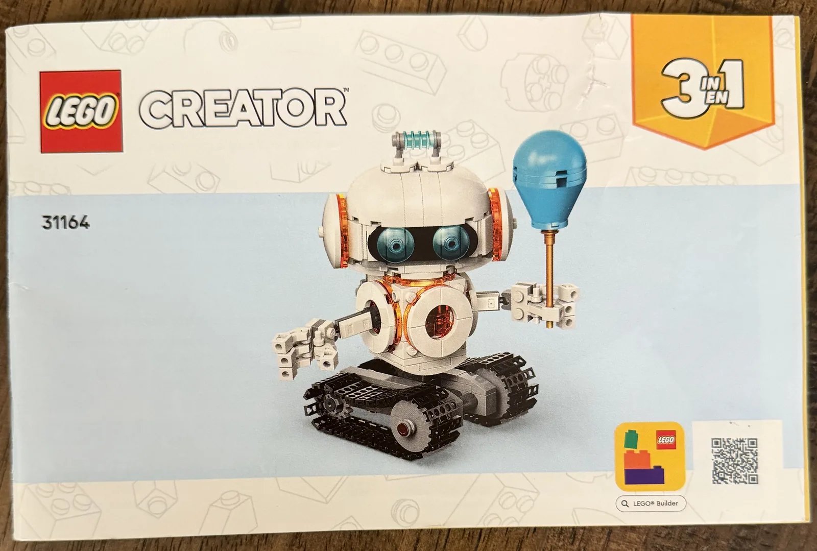 LEGO 31164 Creator 3-in-1 Space Robot — instruction booklet cover