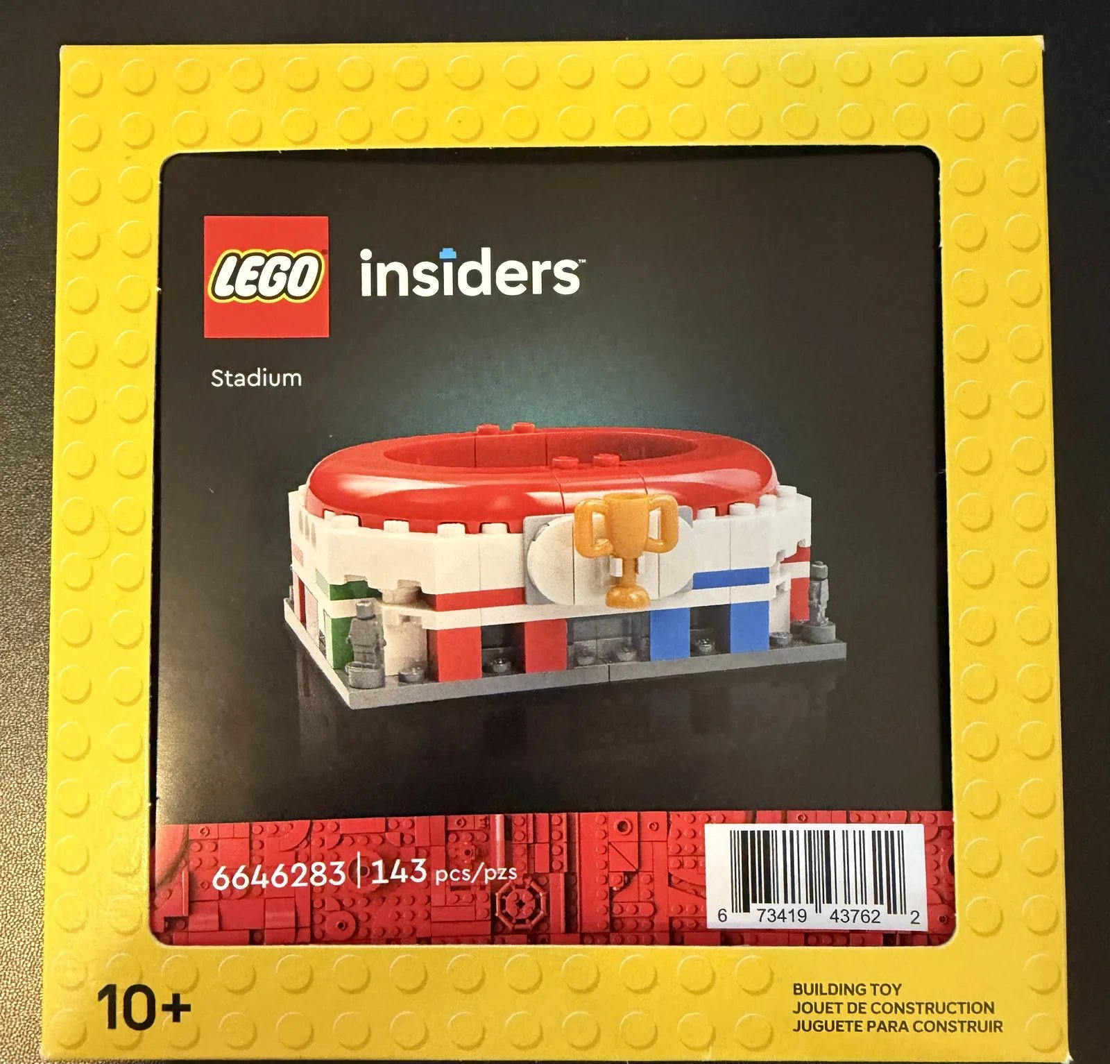 LEGO Insiders Sports Stadium 6646283 — retail box with instructions on the front