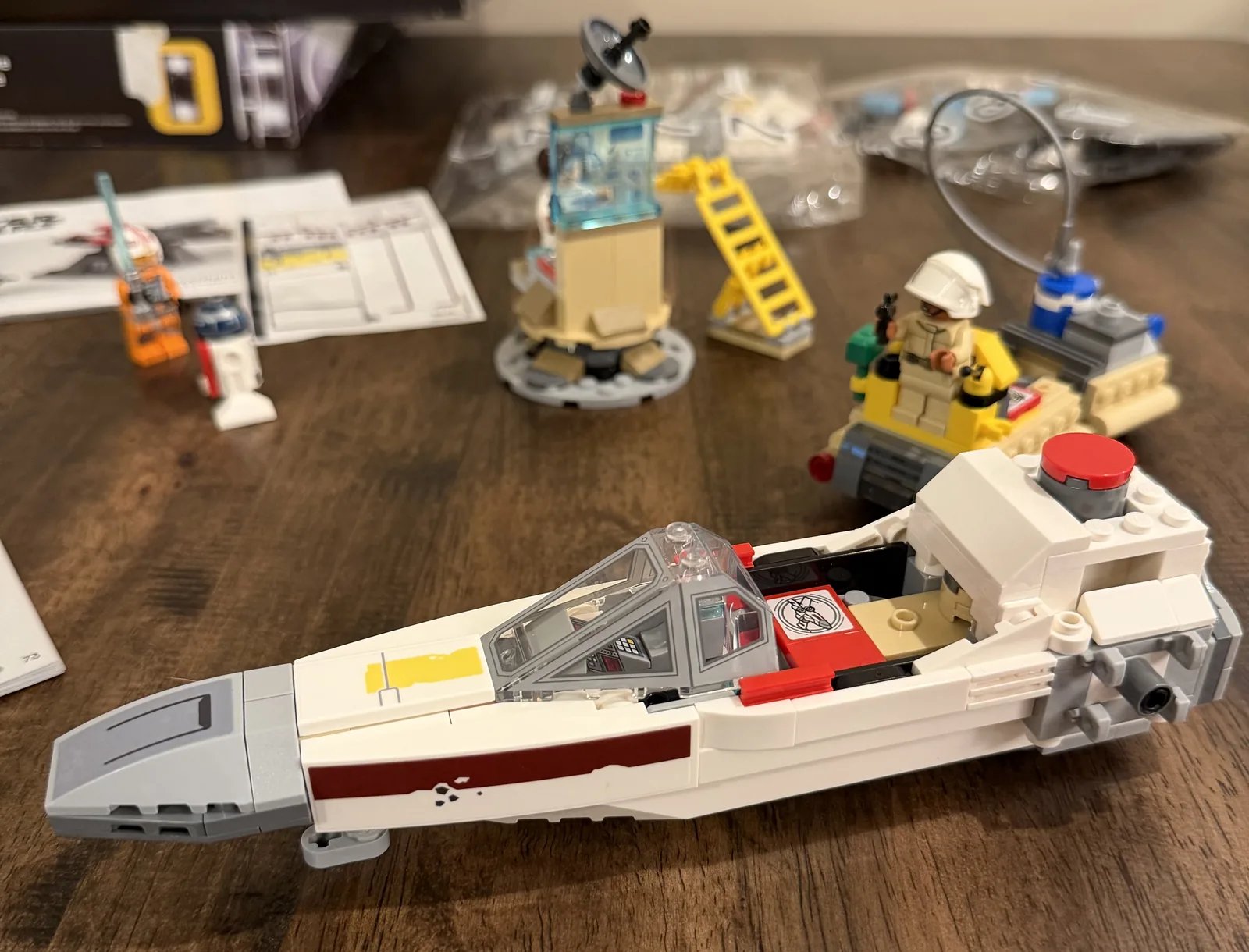 LEGO 75423 X-Wing mid-build