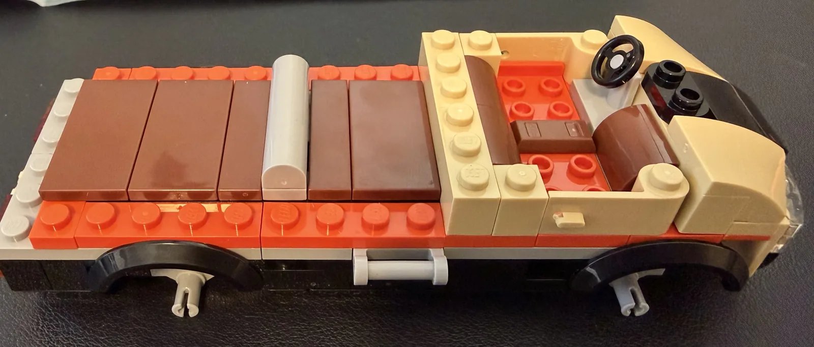 LEGO City 60512 Mountain Bike Adventure Van — mid-build with doors and interior taking shape