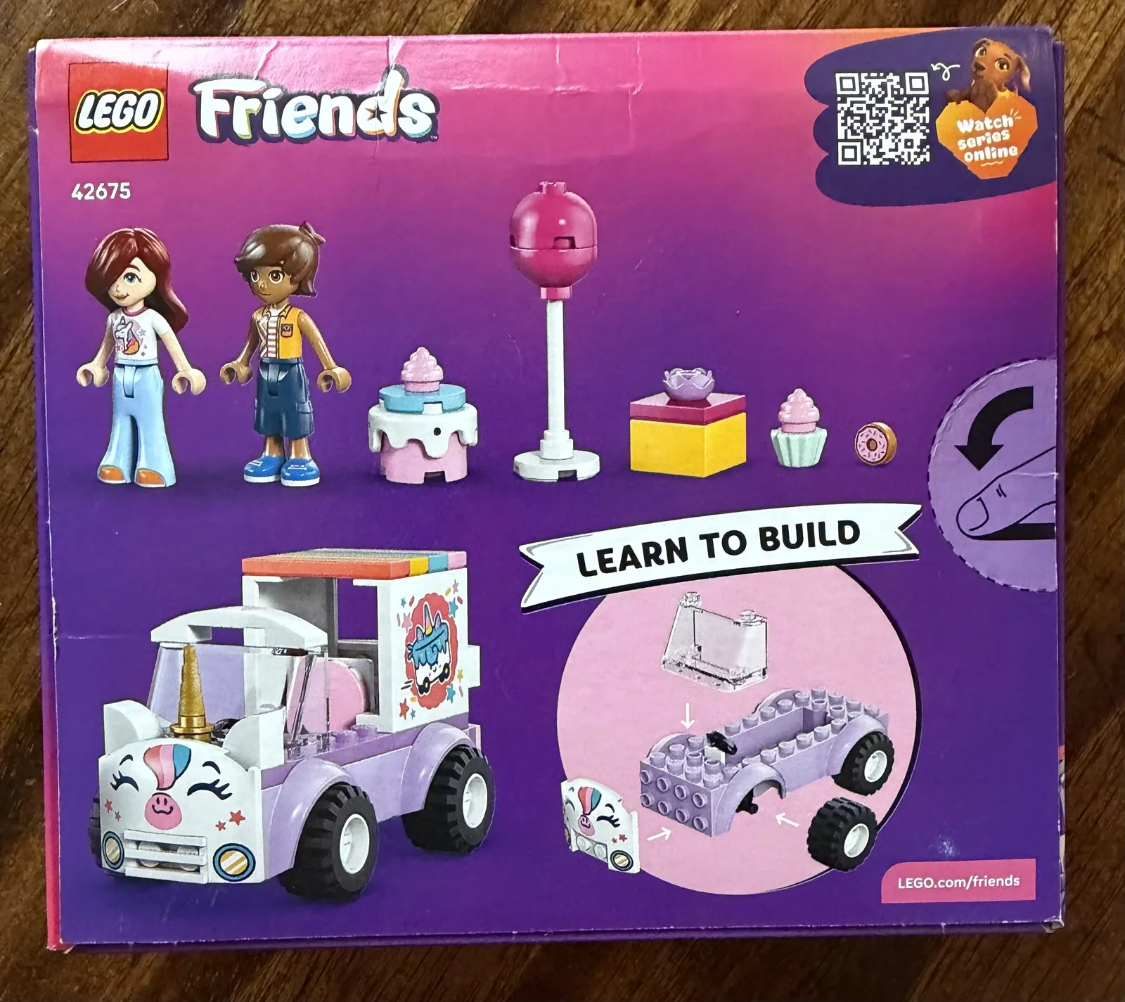 LEGO Friends 42675 Unicorn Cake Delivery Car Review — box back