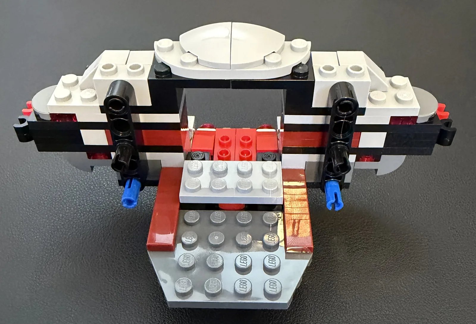 LEGO 75421 Darth Vader's TIE Fighter — build step 2, the cockpit frame
