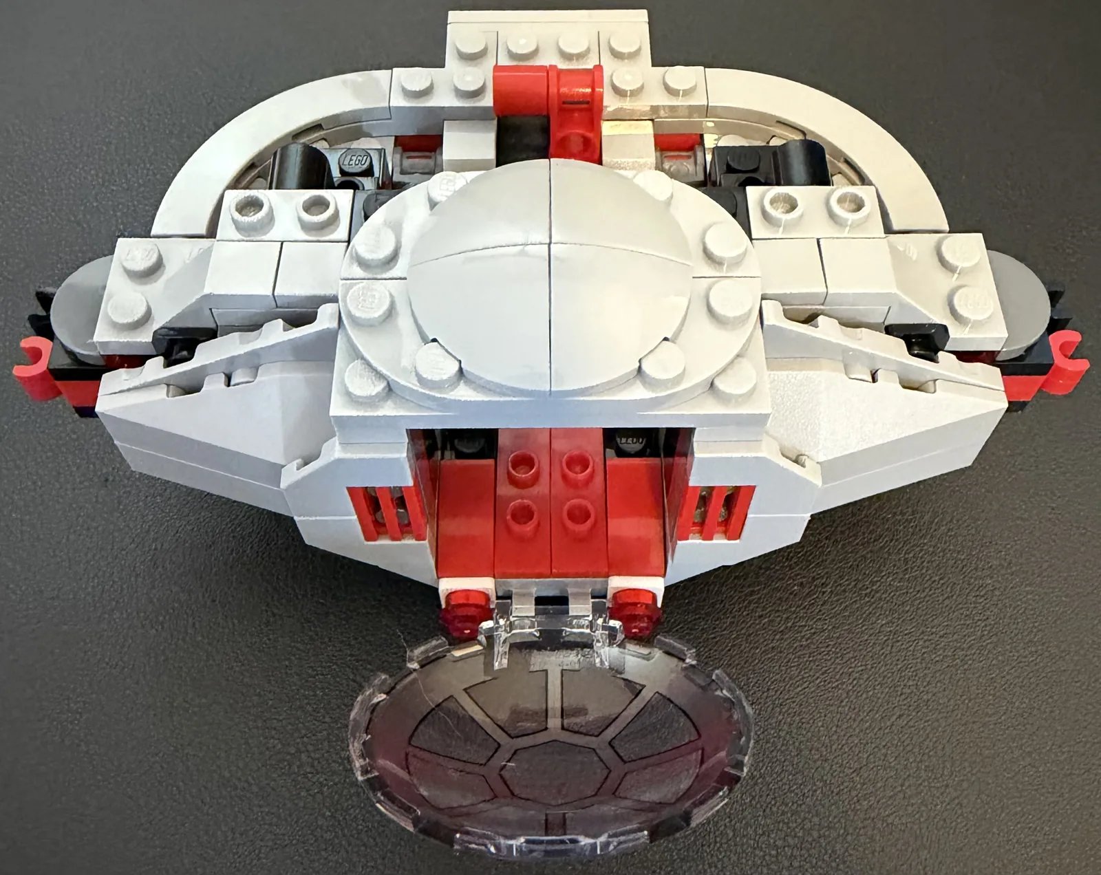 LEGO 75421 Darth Vader's TIE Fighter — build step 5, hull plates going on