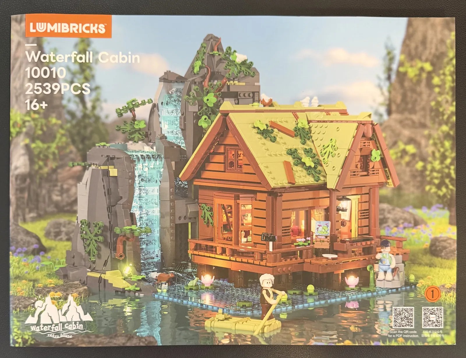 Lumibricks 10010 Waterfall Cabin — instruction booklet 1 cover