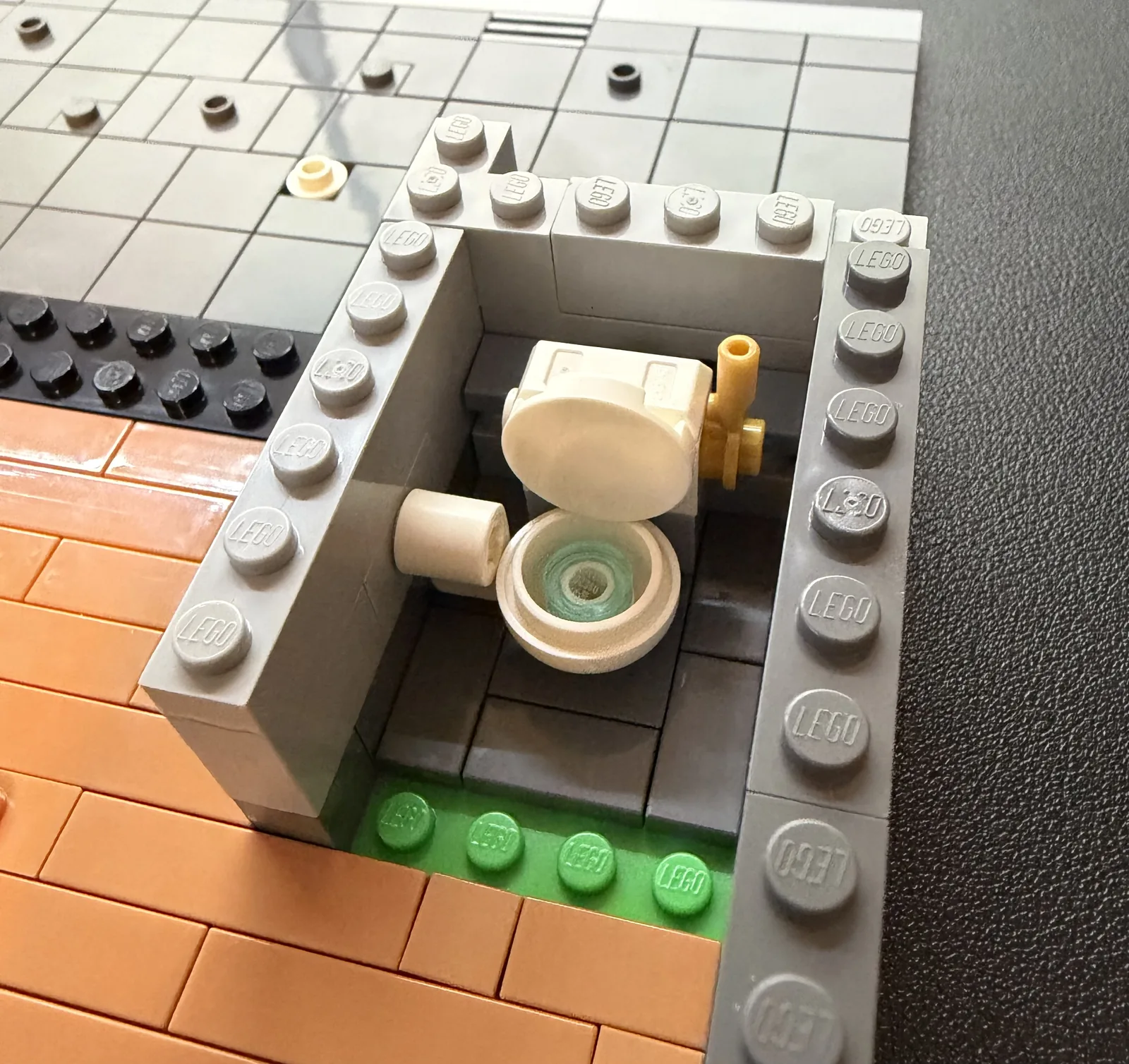 LEGO 10350 Tudor Corner — concealed bathroom