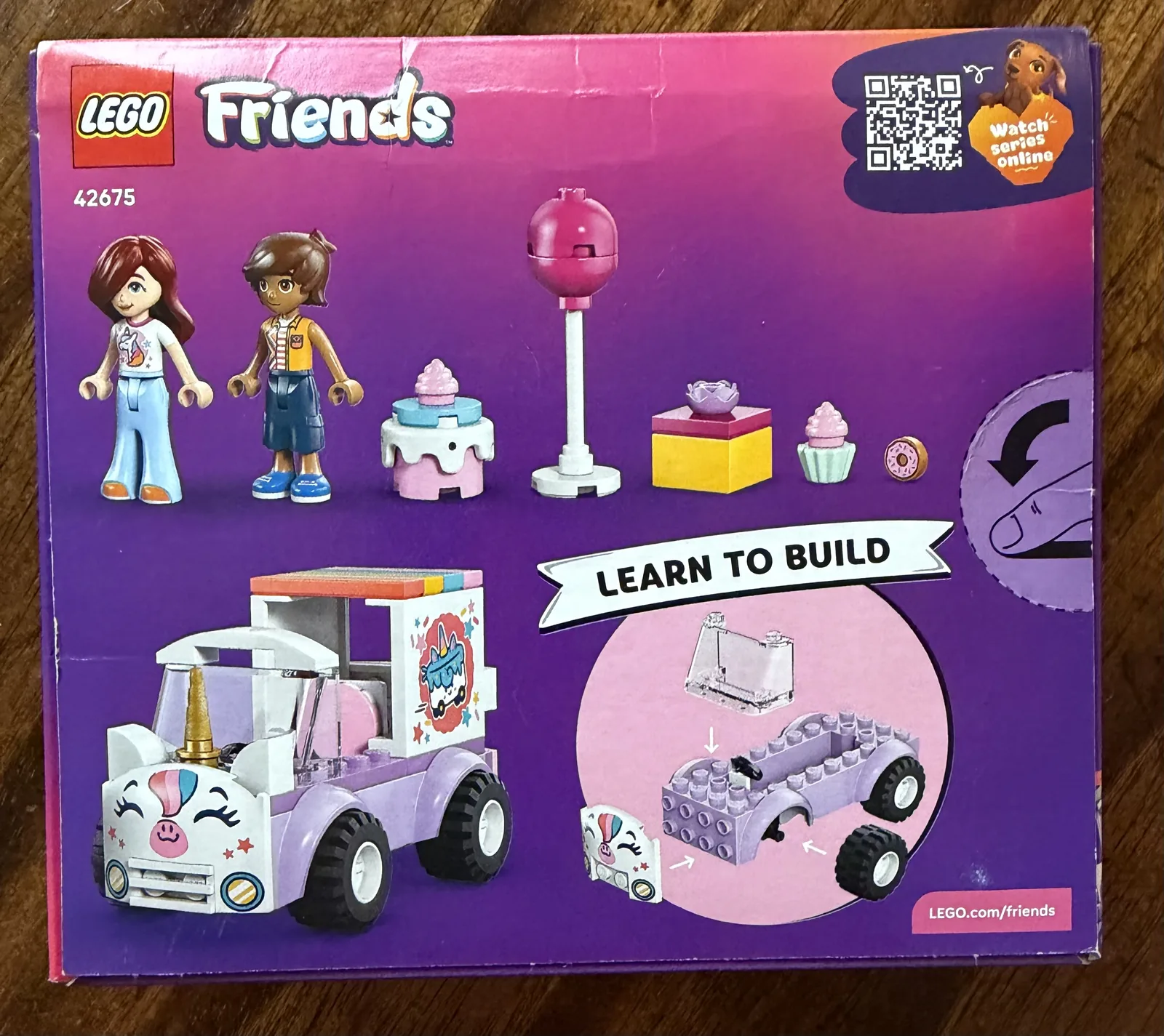 LEGO Friends 42675 Unicorn Cake Delivery Car Review — box back
