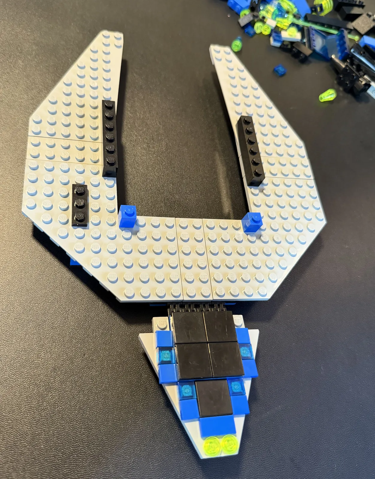 LEGO 1789 Star Hawk II — early stage of the build