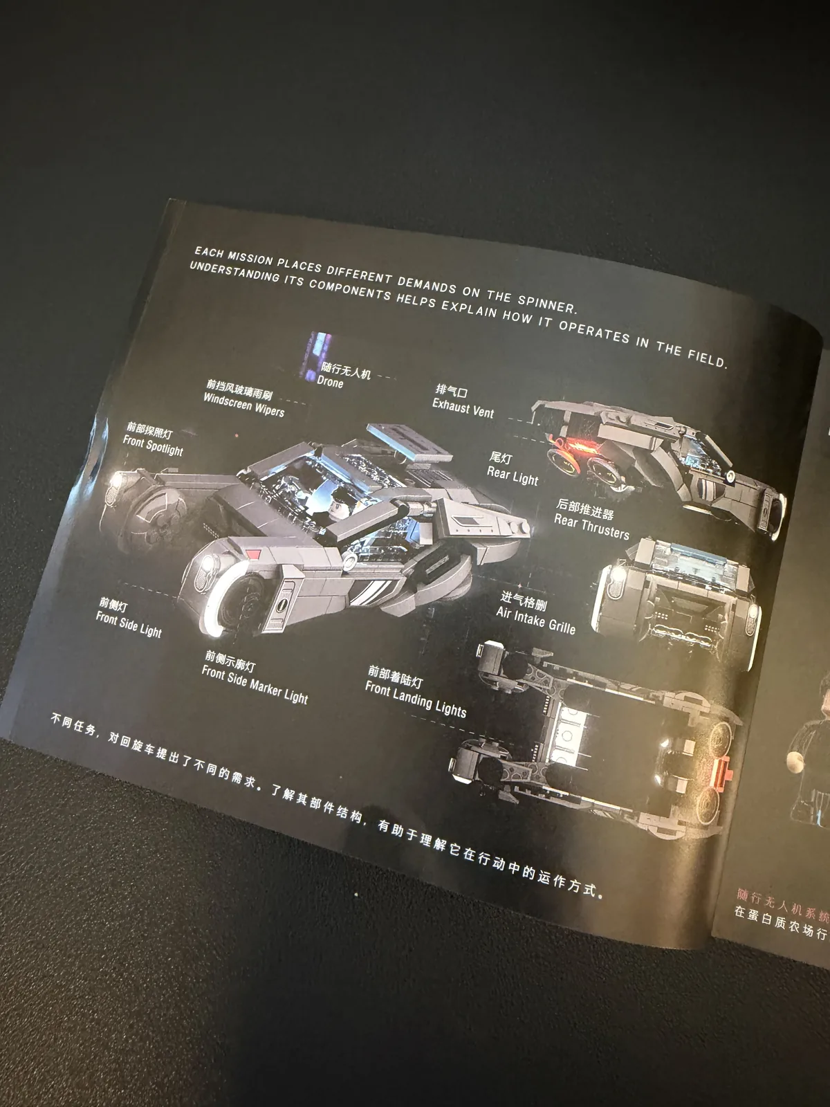 Lumibricks 23001 K's Spinner — instruction manual detail pages